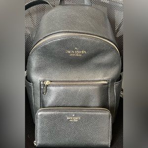 Leather Kate Spade ♠️ Backpack and Matching Wallet - New with tags